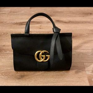 Gucci Marmont Leather Top Handle Bag!